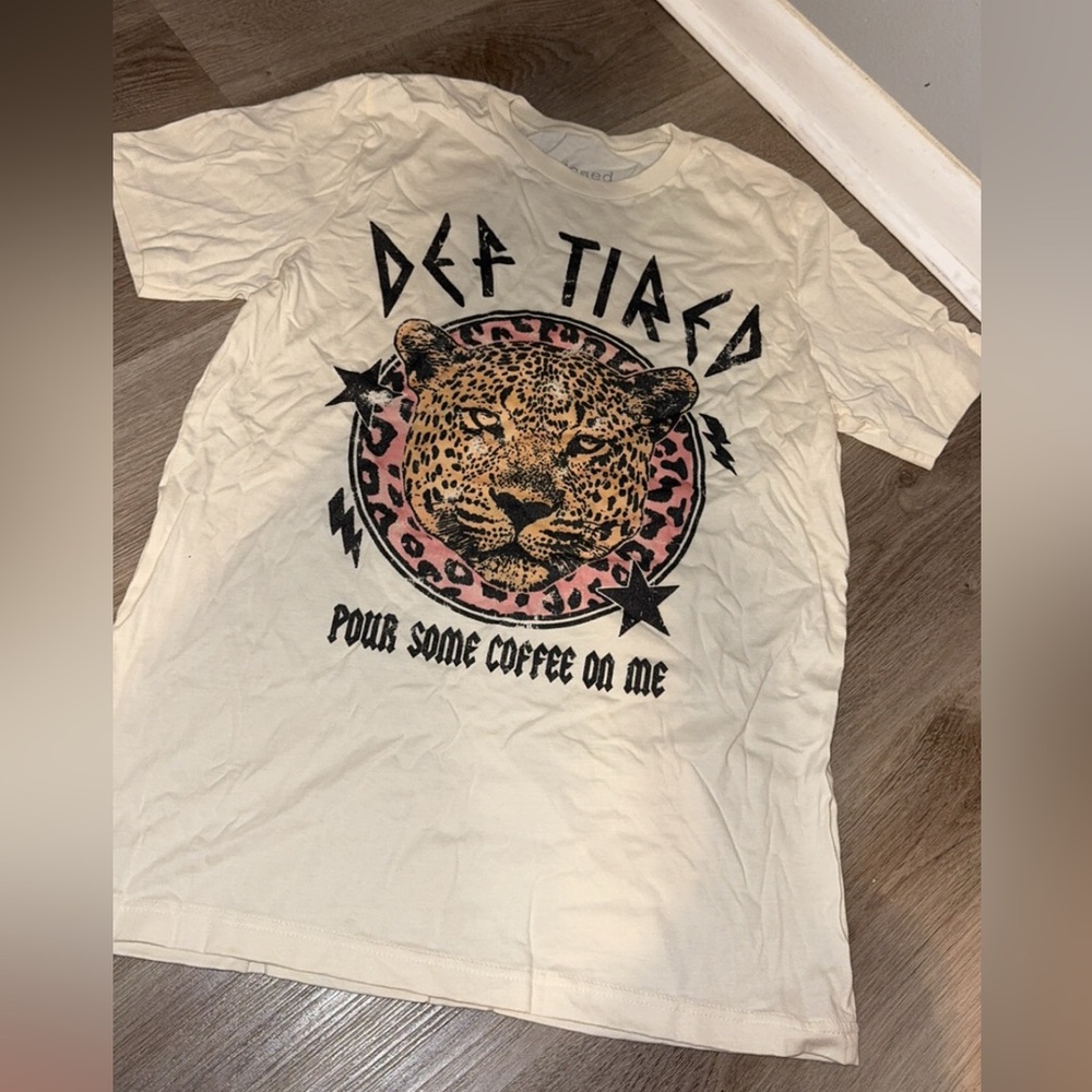 Kissed apparel def tired coffee oversized tshirt